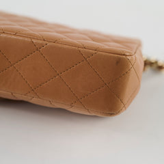 Chanel East West Flap Lambskin Caramel