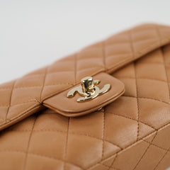 Chanel East West Flap Lambskin Caramel