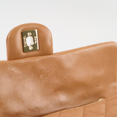 Chanel East West Flap Lambskin Caramel