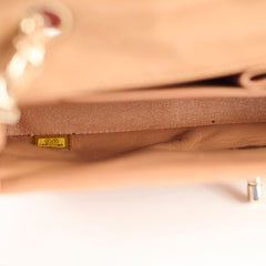 Chanel East West Flap Lambskin Caramel