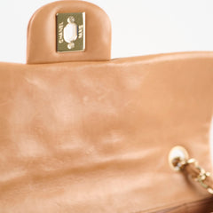 Chanel East West Flap Lambskin Caramel