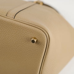 Hermes Picotin 22 Beige Marfa GHW Clemence W Stamp (2024)