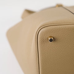 Hermes Picotin 22 Beige Marfa GHW Clemence W Stamp (2024)