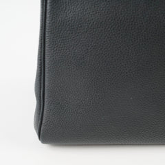 Hermes Kelly Verso 28 Black/Blue  PHW Q Square Stamp