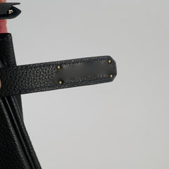 Hermes Kelly Verso 28 Black/Blue  PHW Q Square Stamp