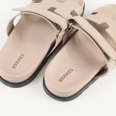 Hermes Chypre Sandals Beige Anglaise - Size 37.5