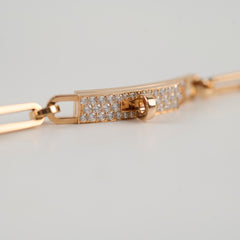 Hermes Kelly Chaine Rose Gold Diamond Choker Double/Bracelet 2025