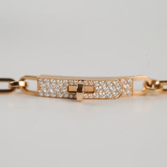 Hermes Kelly Chaine Rose Gold Diamond Choker Double/Bracelet 2025