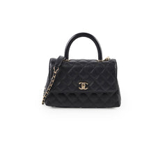 Chanel Coco Handle Small Caviar Black (Microchipped)