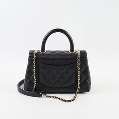 Chanel Coco Handle Small Caviar Black (Microchipped)