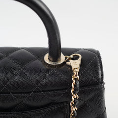 Chanel Coco Handle Small Caviar Black (Microchipped)