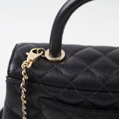 Chanel Coco Handle Small Caviar Black (Microchipped)