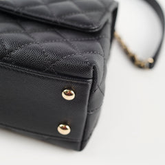 Chanel Coco Handle Small Caviar Black (Microchipped)