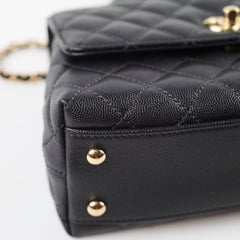 Chanel Coco Handle Small Caviar Black (Microchipped)