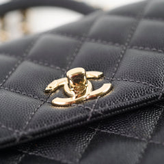 Chanel Coco Handle Small Caviar Black (Microchipped)