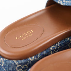 Gucci Denim Platform Slides Size 37