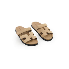Hermes Chypre Sandals Beige Lin - Size 41
