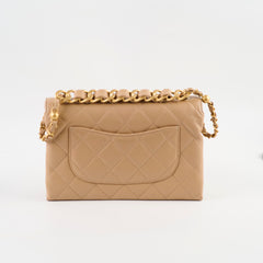 Chanel Seasonal Flap Lambskin Beige (Microchip)