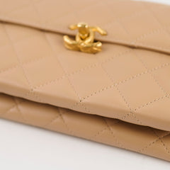 Chanel Seasonal Flap Lambskin Beige (Microchip)