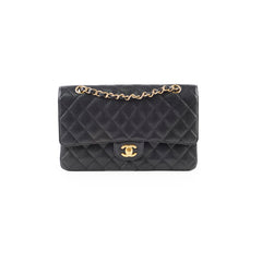 Chanel Medium Classic Flap Black Caviar 24k Plated Gold Hardware
