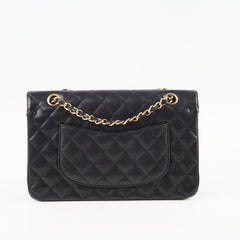 Chanel Medium Classic Flap Black Caviar 24k Plated Gold Hardware