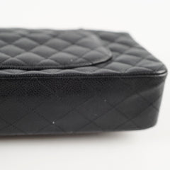 Chanel Medium Classic Flap Black Caviar 24k Plated Gold Hardware