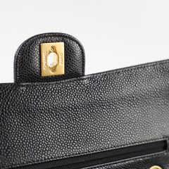 Chanel Medium Classic Flap Black Caviar GHW 16 series