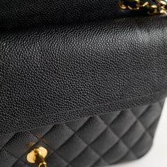 Chanel Medium Classic Flap Black Caviar GHW 16 series