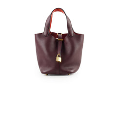 Hermes Picotin 18 Prune Eclat X stamp GHW