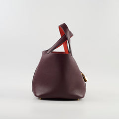 Hermes Picotin 18 Prune Eclat X stamp GHW