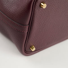 Hermes Picotin 18 Prune Eclat X stamp GHW
