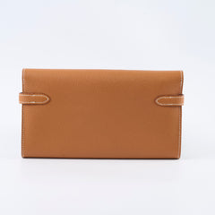 Hermes Kelly Wallet Gold Epsom GHW Z Stamp