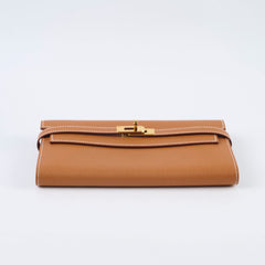 Hermes Kelly Wallet Gold Epsom GHW Z Stamp