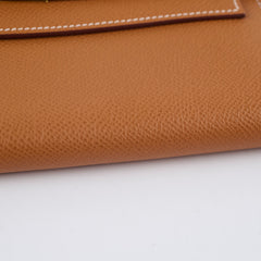 Hermes Kelly Wallet Gold Epsom GHW Z Stamp