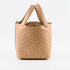 Hermes Picotin 18 Ostrich Chai - Stamp U