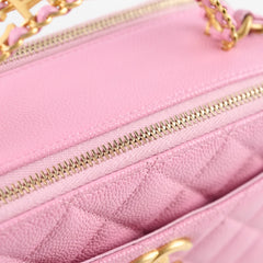 Chanel Pick Me Up Small Vanity Case Caviar Pink