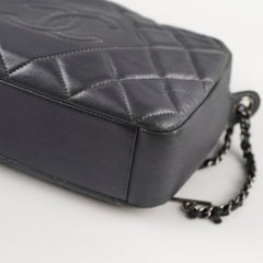 Chanel Quilted Lambskin Mettallic Camera Bag Silver