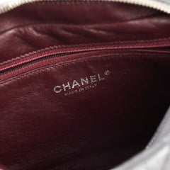 Chanel Quilted Lambskin Mettallic Camera Bag Silver