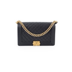 Chanel Large Boy Caviar Black - Series 23