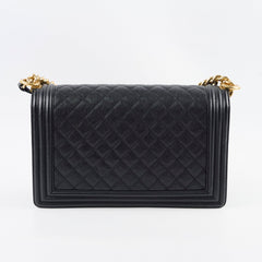 Chanel Large Boy Caviar Black - Series 23