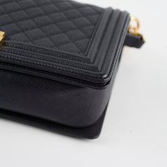 Chanel Large Boy Caviar Black - Series 23