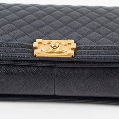 Chanel Large Boy Caviar Black - Series 23