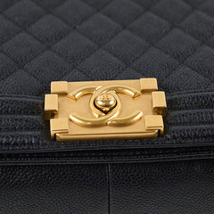 Chanel Large Boy Caviar Black - Series 23
