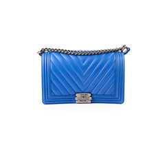 Chanel New Medium Chevron Boy RHW Blue