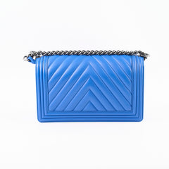 Chanel New Medium Chevron Boy RHW Blue