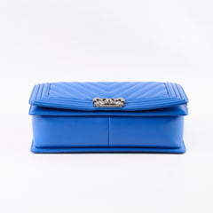 Chanel New Medium Chevron Boy RHW Blue