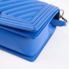 Chanel New Medium Chevron Boy RHW Blue