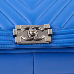Chanel New Medium Chevron Boy RHW Blue