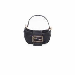 Fendi Vintage Mini Croissant Bag Black