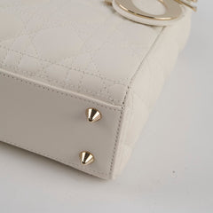 Lady Dior Small Lambskin White/Ivory